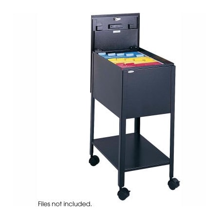 Safco Safco 5361 Standard Letter Sized Mobile Tub File W/ Lock - Black 5361BL